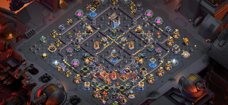 Town Hall 18 Base -war – Layout id: wef02 base layout