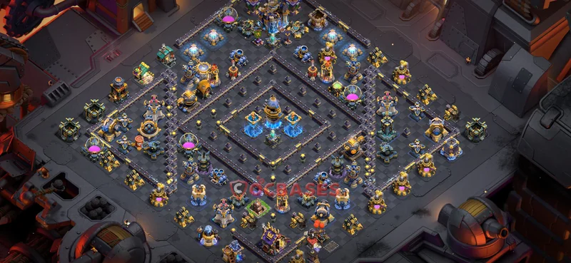 Town Hall 18 Base -war – Layout id: xlxe8 base layout