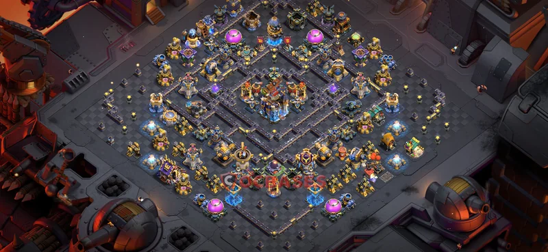 Town Hall 18 Base -war – Layout id: 25sy5 base layout