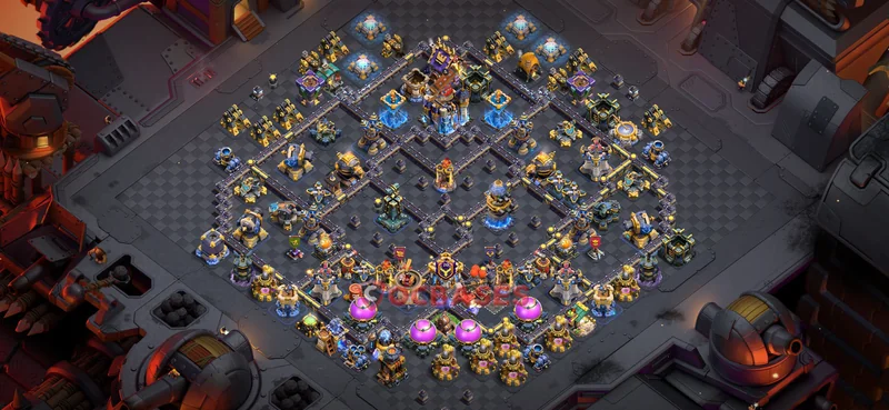 Town Hall 18 Base -war – Layout id: 5n06f base layout