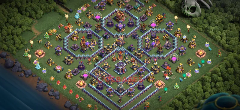 Town Hall 15 Base -war – Layout id: yqai5 base layout