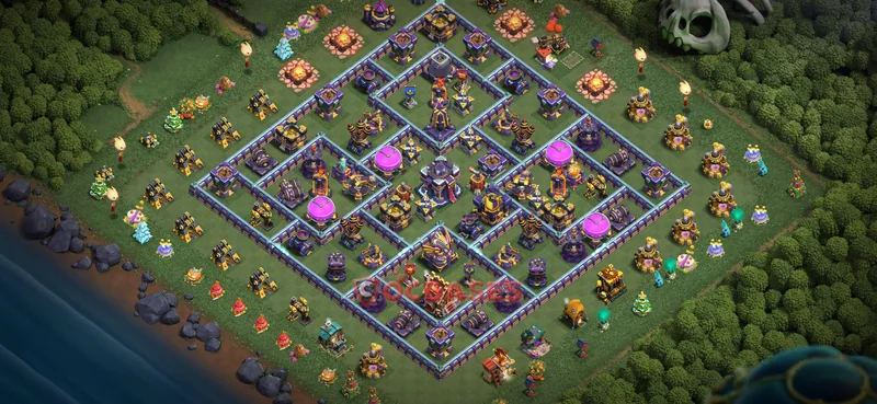 Town Hall 15 Base -war – Layout id: 9ux49 base layout