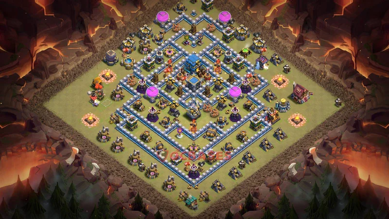 Town Hall 12 Base -war – Layout id: t0k91 base layout