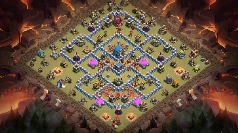 Town Hall 12 Base -war – Layout id: sl3y7 base layout