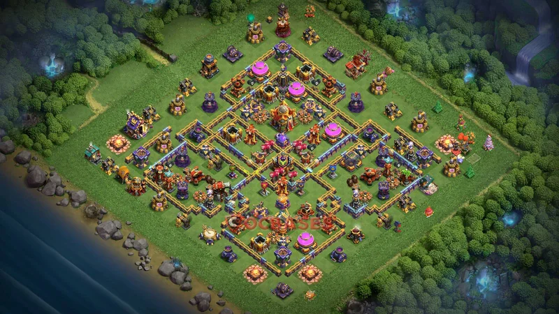 Town Hall 16 Base -trophy – Layout id: mrlo3 base layout