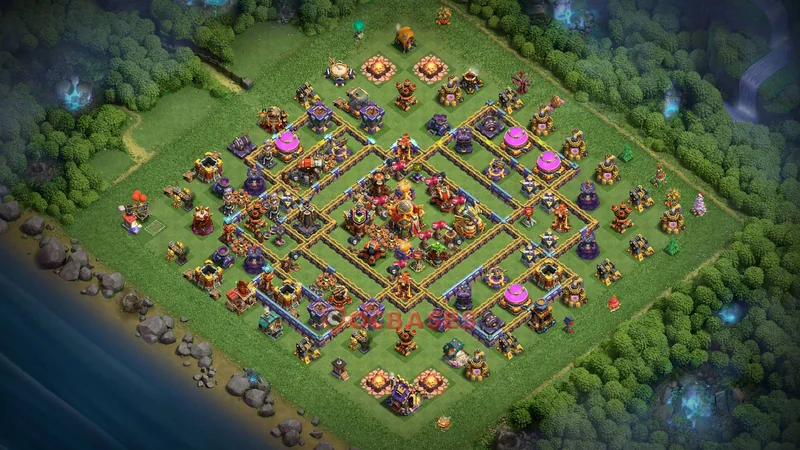 Town Hall 16 Base -trophy – Layout id: w9myv base layout