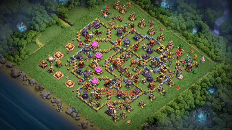 Town Hall 16 Base -trophy – Layout id: krbpe base layout