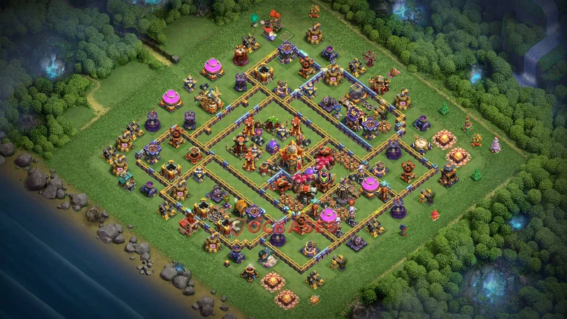 Town Hall 16 Base -trophy – Layout id: 7tuoz base layout