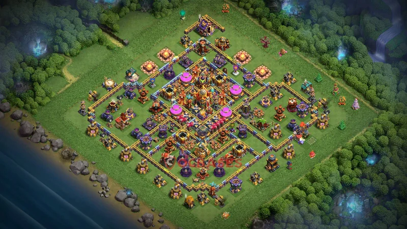 Town Hall 16 Base -trophy – Layout id: glfll base layout