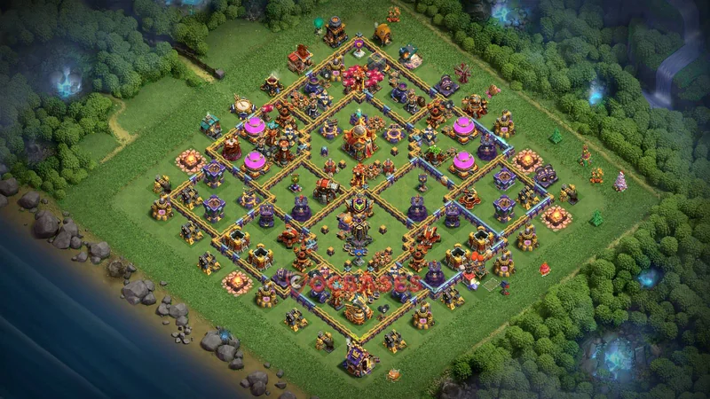 Town Hall 16 Base -trophy – Layout id: 1extz base layout
