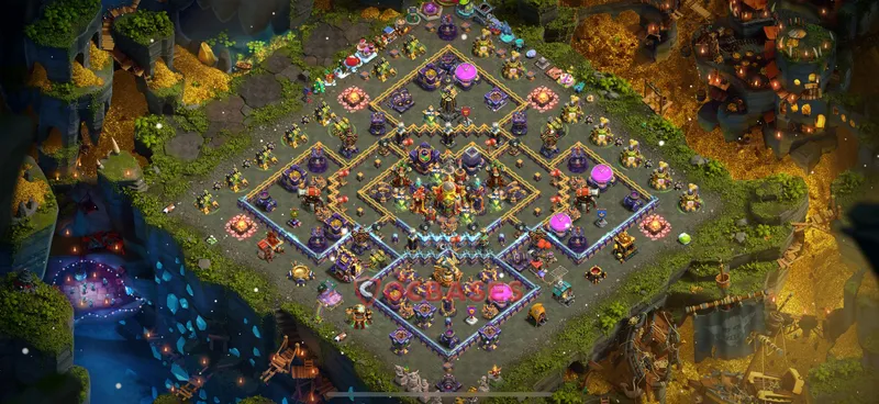 Town Hall 16 Base -hybrid – Layout id: 60pqo base layout, image 2