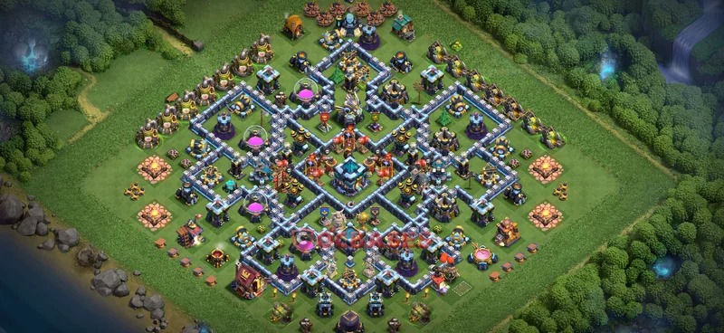 Town Hall 13 Base – Layout id: boepb base layout, image 2