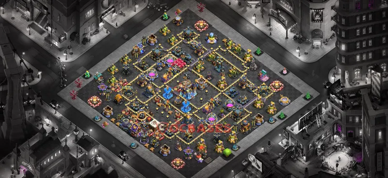 Town Hall 18 Base -trophy – Layout id: k3pf6 base layout