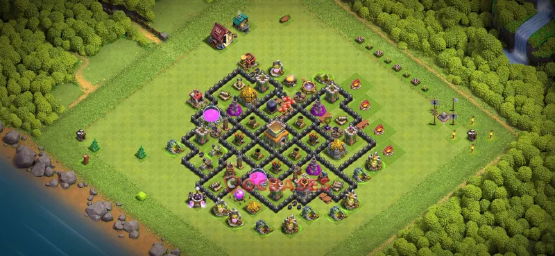 Town Hall 8 Base -war – Layout id: dnerr base layout