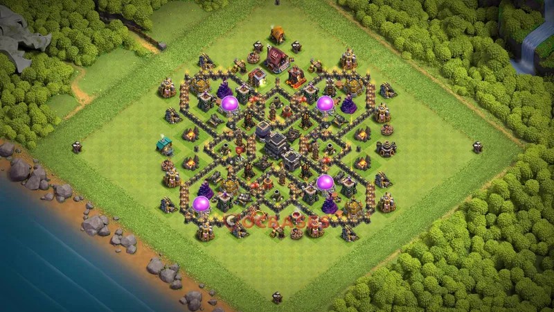 Town Hall 9 Base -war – Layout id: 9gv1h base layout