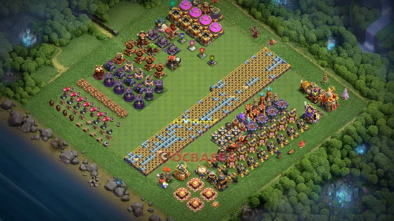 Town Hall 16 Base -progress base – Layout id: tpqnq base layout