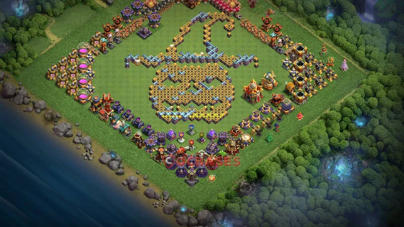 Town Hall 16 Base -fun – Layout id: ppcad base layout