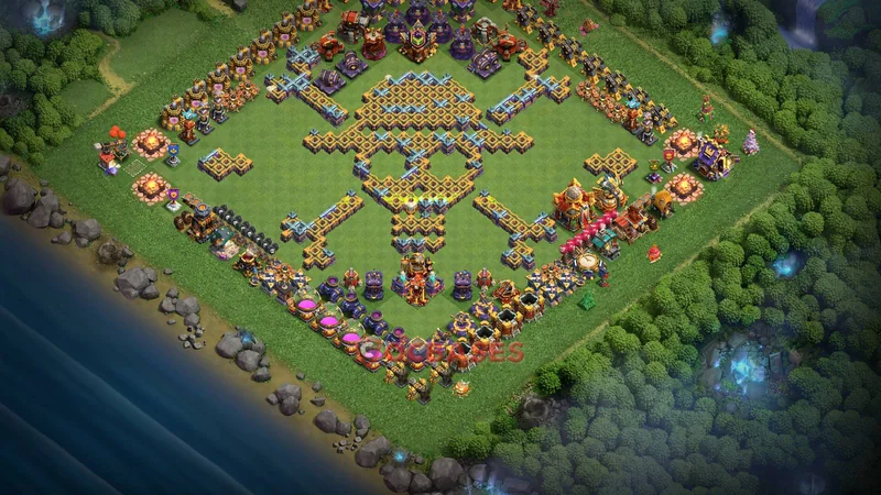 Town Hall 16 Base -fun – Layout id: d88ni base layout