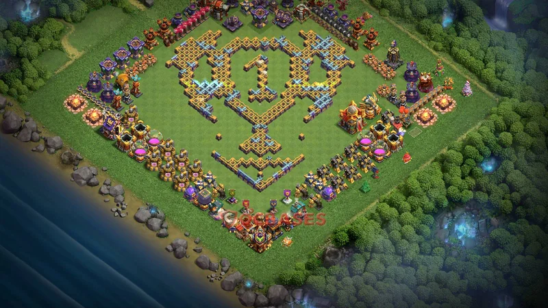 Town Hall 16 Base -fun – Layout id: jpknb base layout