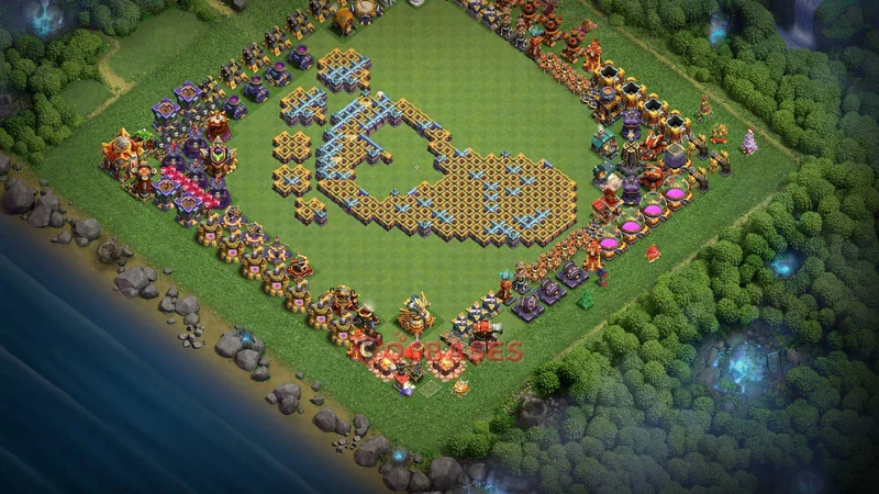 Town Hall 16 Base -fun – Layout id: vwbk0 base layout