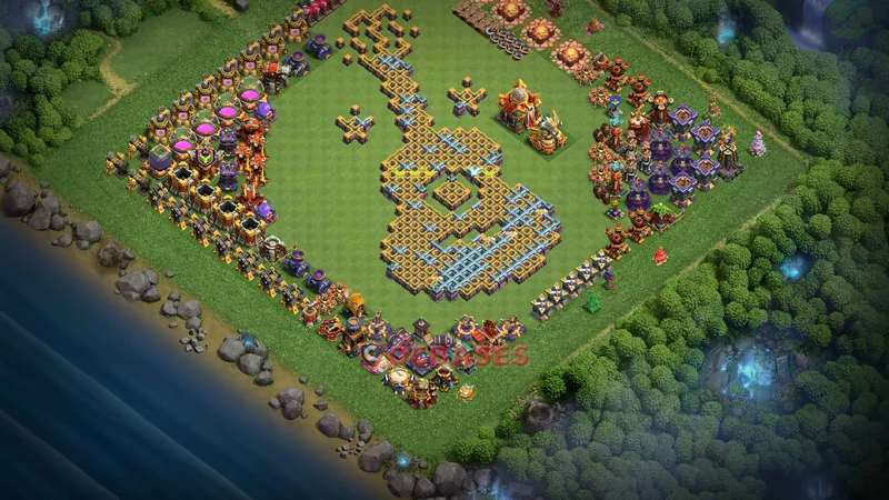 Town Hall 16 Base -fun – Layout id: 4520z base layout