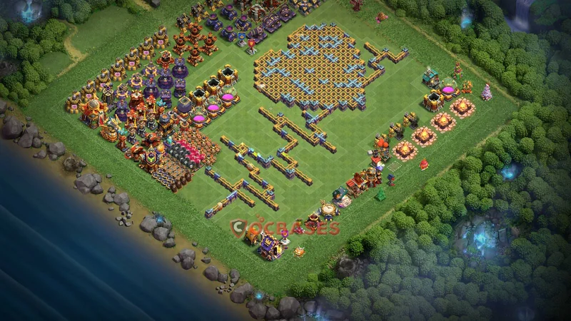 Town Hall 16 Base -fun – Layout id: e2a9t base layout