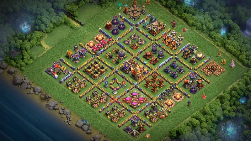 Town Hall 16 Base -progress base – Layout id: q7epv base layout