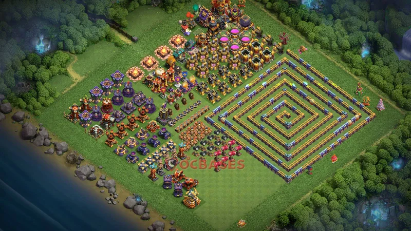 Town Hall 16 Base -fun – Layout id: w0tuk base layout