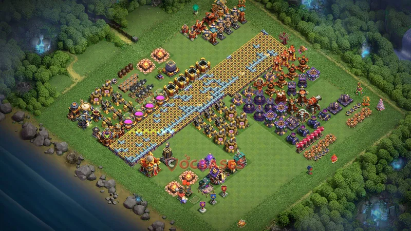 Town Hall 16 Base -progress base – Layout id: owwzs base layout