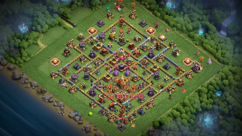 Town Hall 16 Base -farming – Layout id: oblf9 base layout