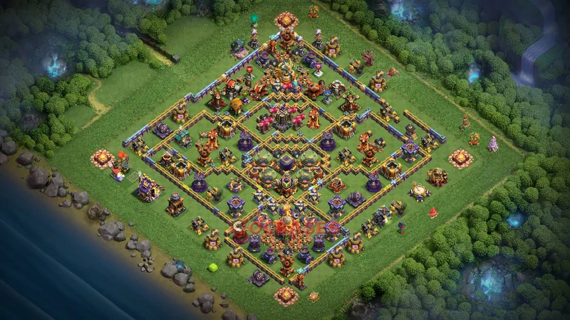 Town Hall 16 Base -farming – Layout id: 2x5jv base layout