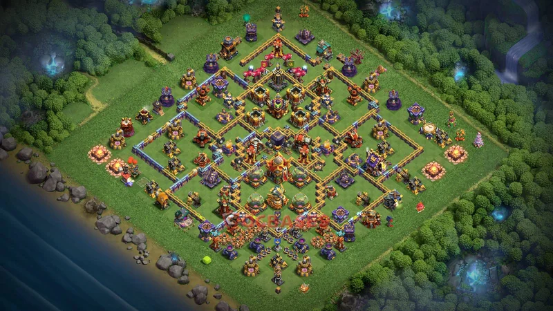 Town Hall 16 Base -farming – Layout id: 1uete base layout