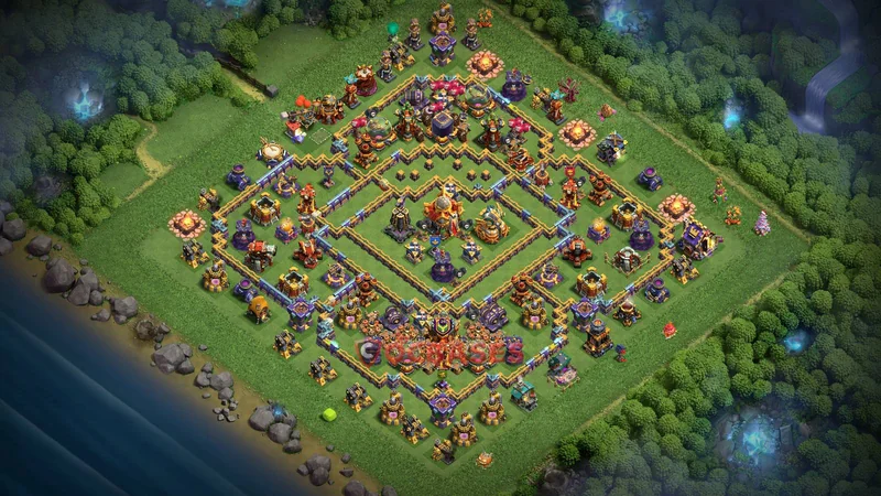 Town Hall 16 Base -farming – Layout id: nzmid base layout