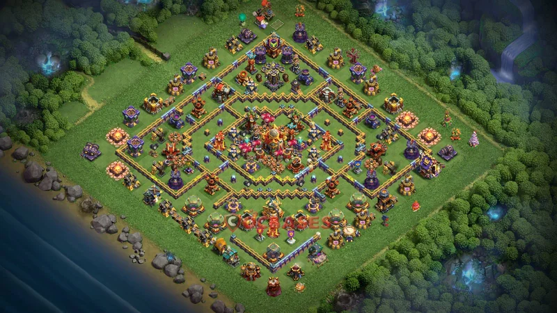 Town Hall 16 Base -farming – Layout id: vy704 base layout