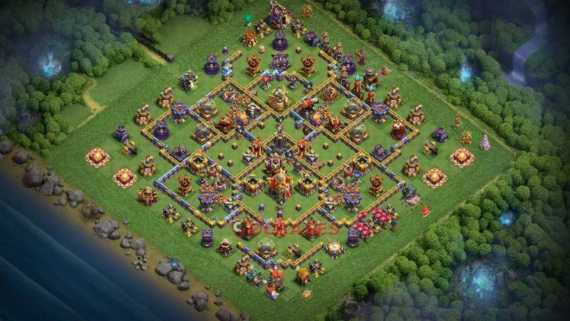 Town Hall 16 Base -farming – Layout id: vq1vv base layout