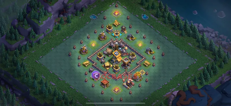 Builder Hall 10 Base -fun – Layout id: cbaio base layout, image 2
