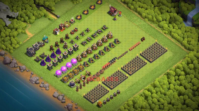 Town Hall 9 Base -progress base – Layout id: qk027 base layout