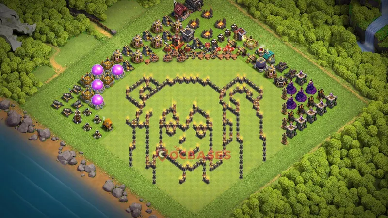 Town Hall 9 Base -fun – Layout id: ucir9 base layout