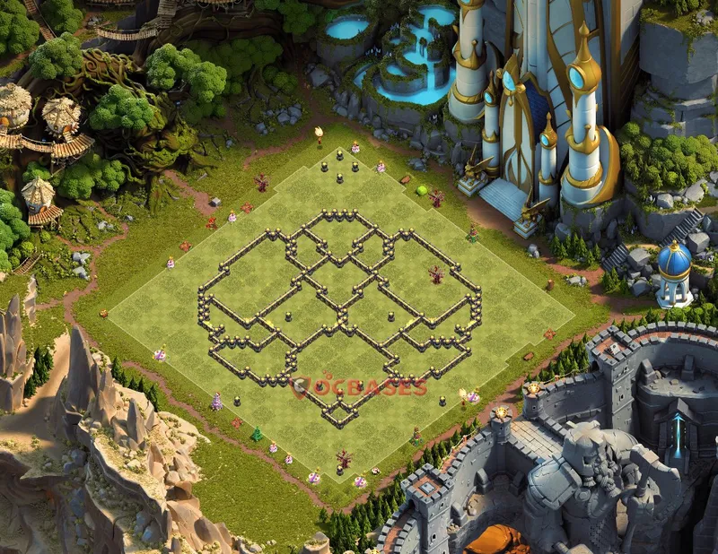 Town Hall 17 Base -war – Layout id: tqued base layout, image 1