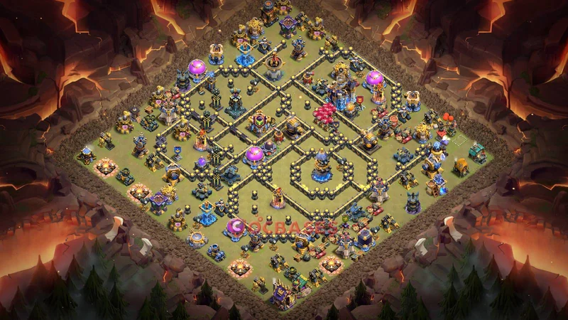 Town Hall 18 Base -war – Layout id: rtss8 base layout