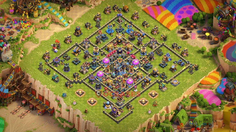 Town Hall 18 Base -farming – Layout id: 5crbm base layout