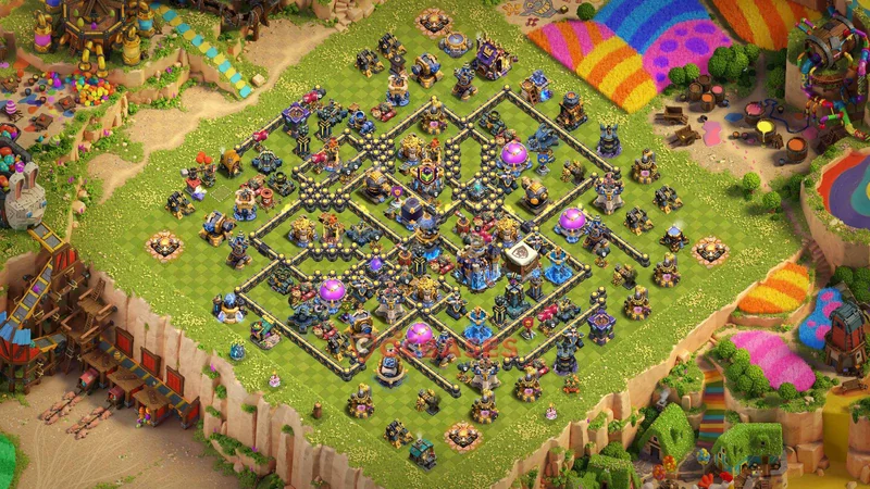Town Hall 18 Base -farming – Layout id: 5yl53 base layout