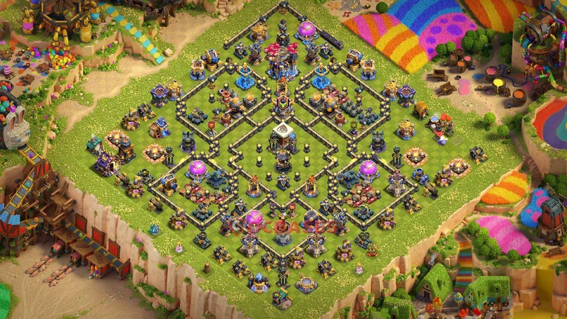 Town Hall 18 Base -trophy – Layout id: qhp09 base layout