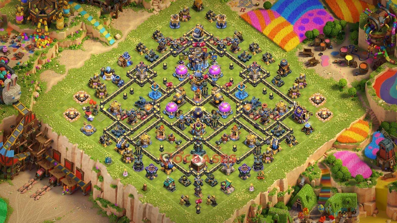 Town Hall 18 Base -farming – Layout id: oxrzp base layout