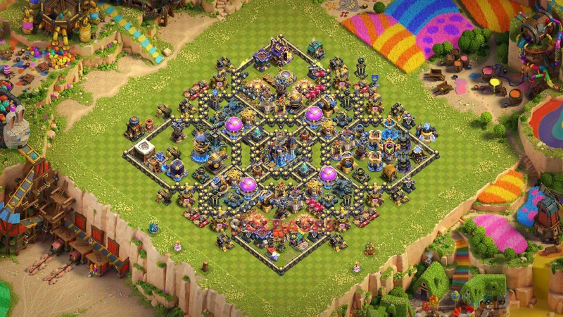Town Hall 18 Base -farming – Layout id: r7owo base layout
