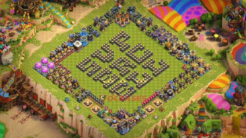 Town Hall 18 Base -fun – Layout id: 7rgnt base layout