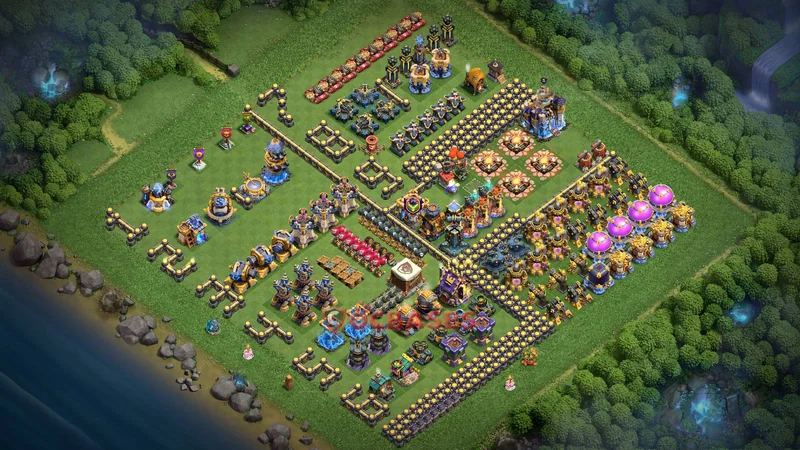 Town Hall 18 Base -progress base – Layout id: 1wcid base layout