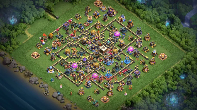 Town Hall 18 Base -farming – Layout id: dnsyn base layout
