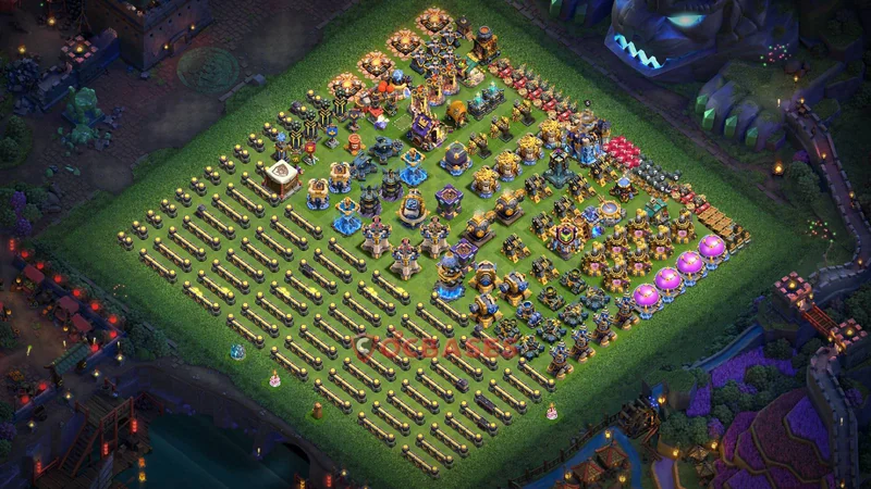 Town Hall 18 Base -progress base – Layout id: e6l4r base layout