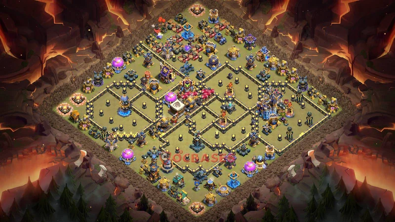 Town Hall 18 Base -war – Layout id: q6bk1 base layout